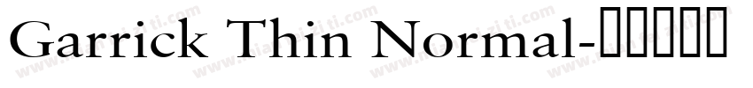 Garrick Thin Normal字体转换